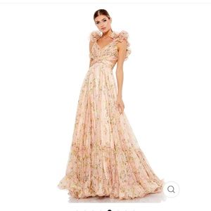 Mac Duggal Ruffled Chiffon Gown